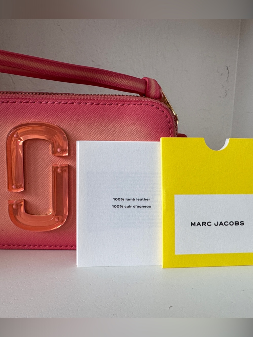 Marc Jacobs Pink to Peach Ombre Crossbody Camera Bag with Gold Hardware - Picture 11 of 12